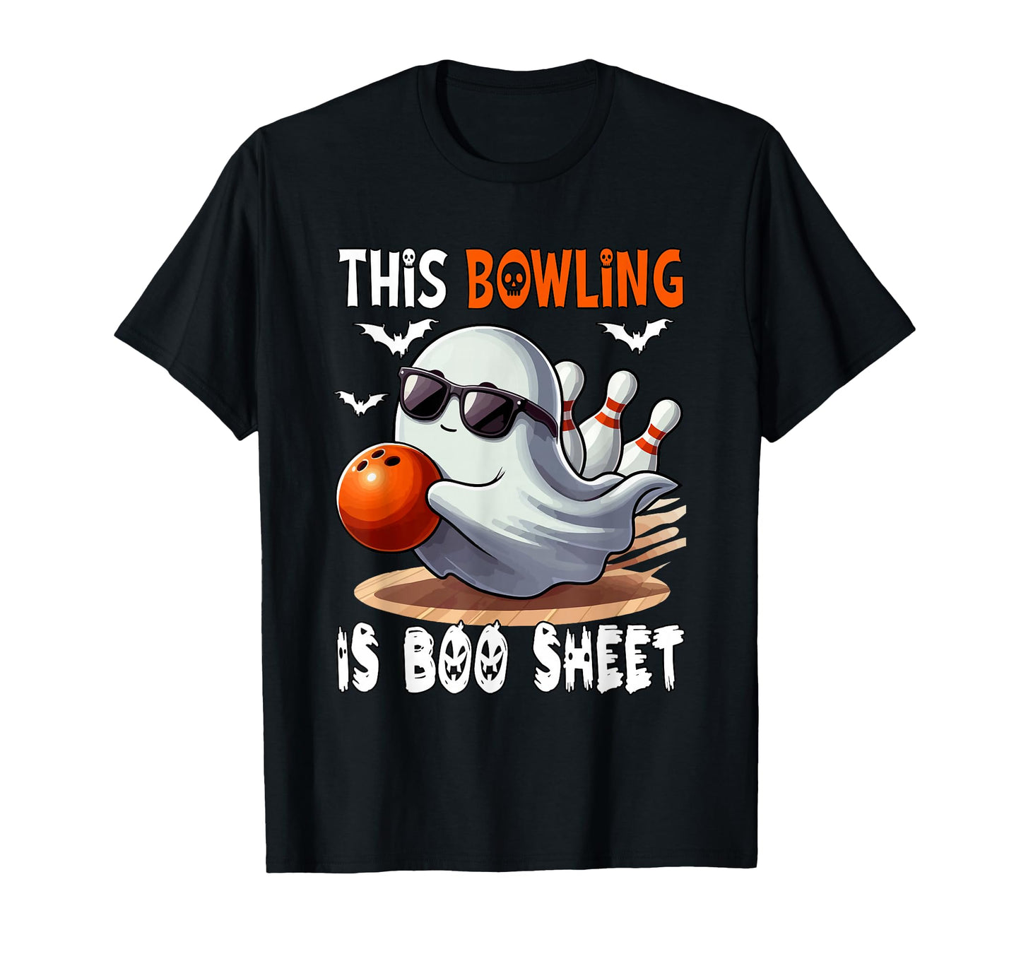 Bowling Is Boo Sheet Halloween Costume Player Team Fan T-Shirt