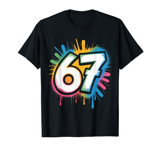 67 Meme Six Seven 6 7 Funny Brainrot Rizz Gen Alpha T-Shirt
