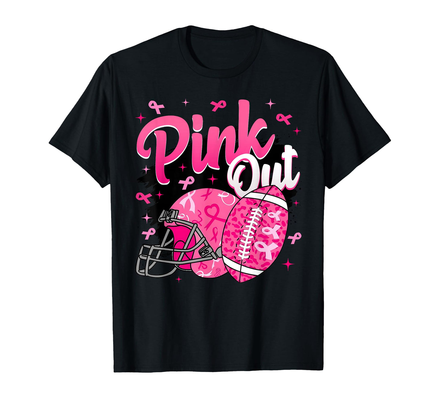 Football Pink Out Team Breast Cancer Awareness Month Women T-Shirt