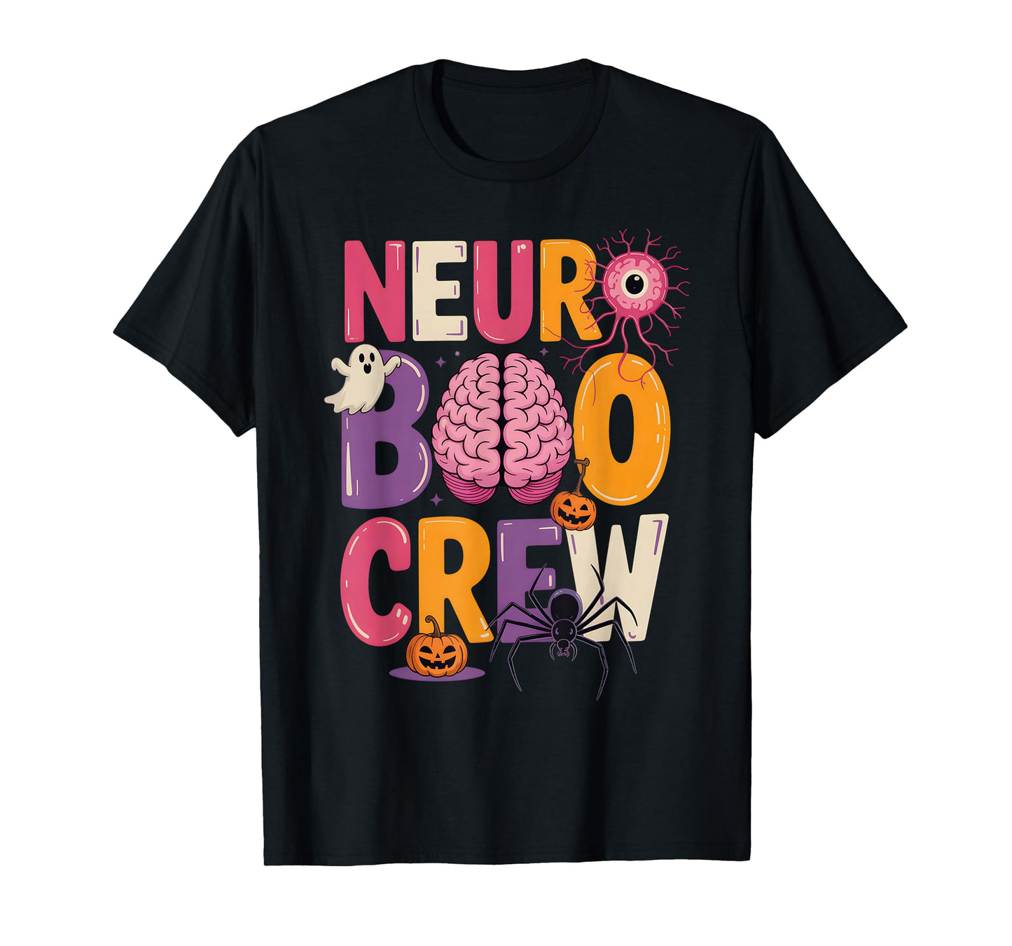Neuro Boo Crew Halloween Anatomical Brain Anatomy Neurology T-Shirt