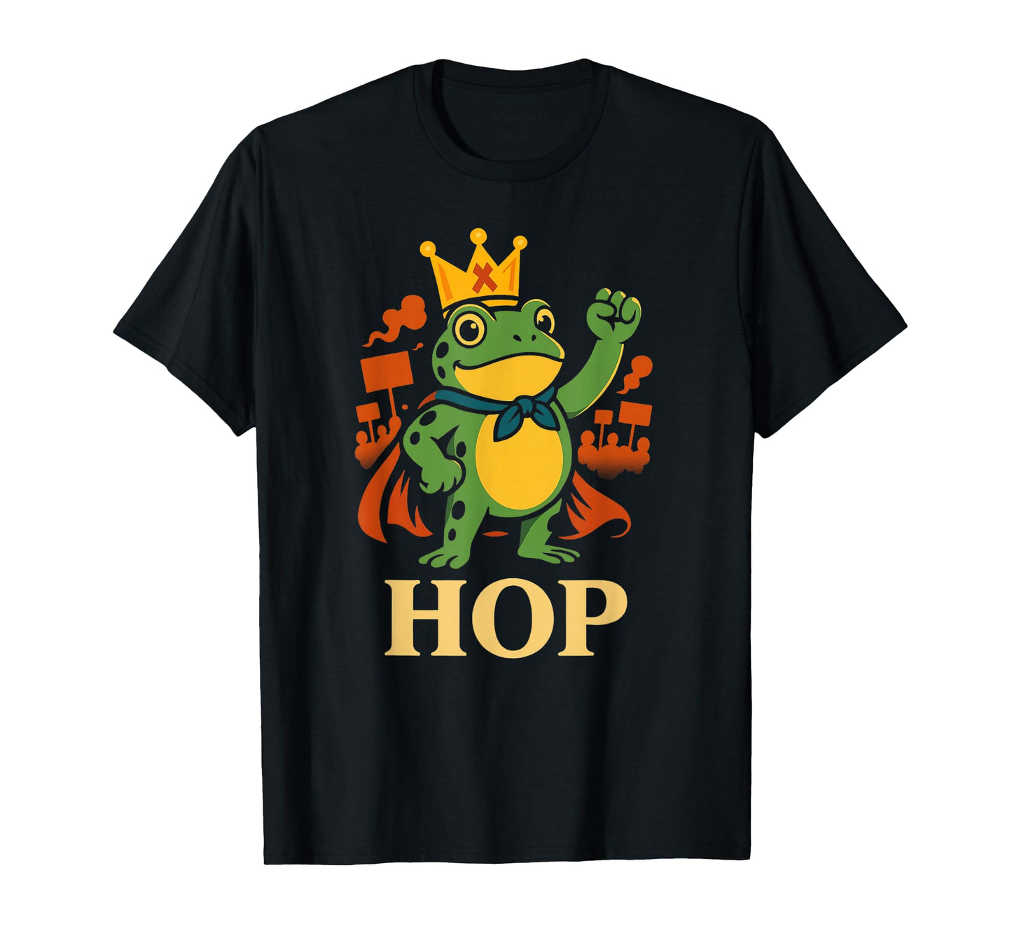Funny Portland Frog Hop Protest Resist No Kings Toad T-Shirt