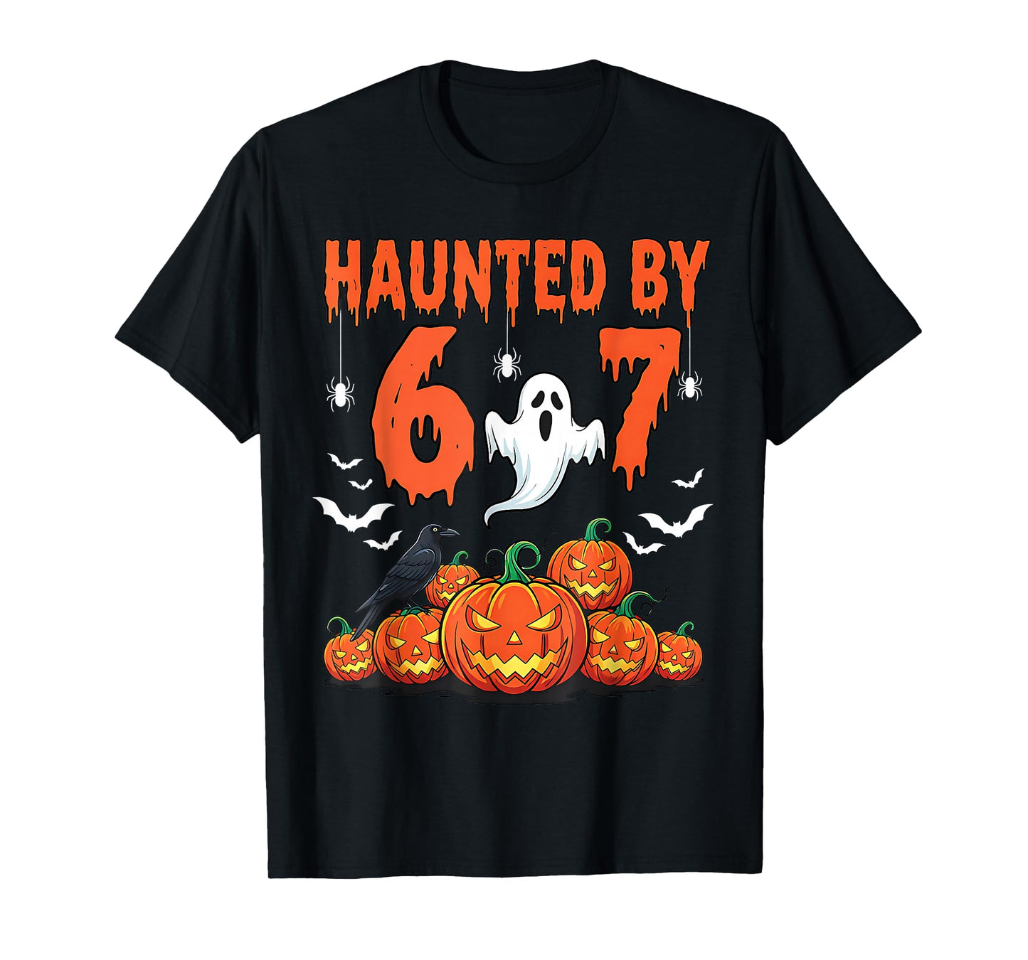 Haunted by 67 Funny Six Seven Meme 6 7 Halloween Costume Kid T-Shirt