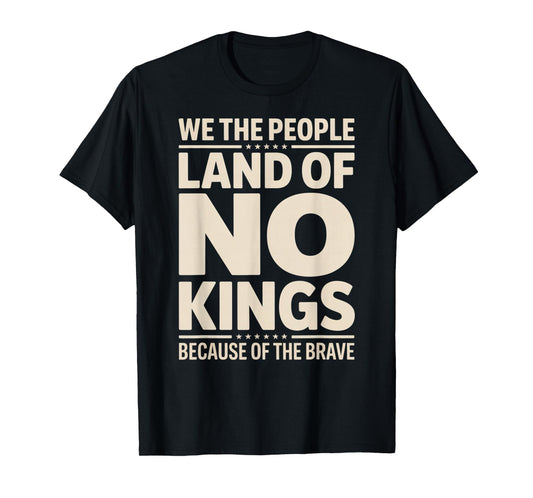 America Vintage No Kings Day Because of The Brave T-Shirt