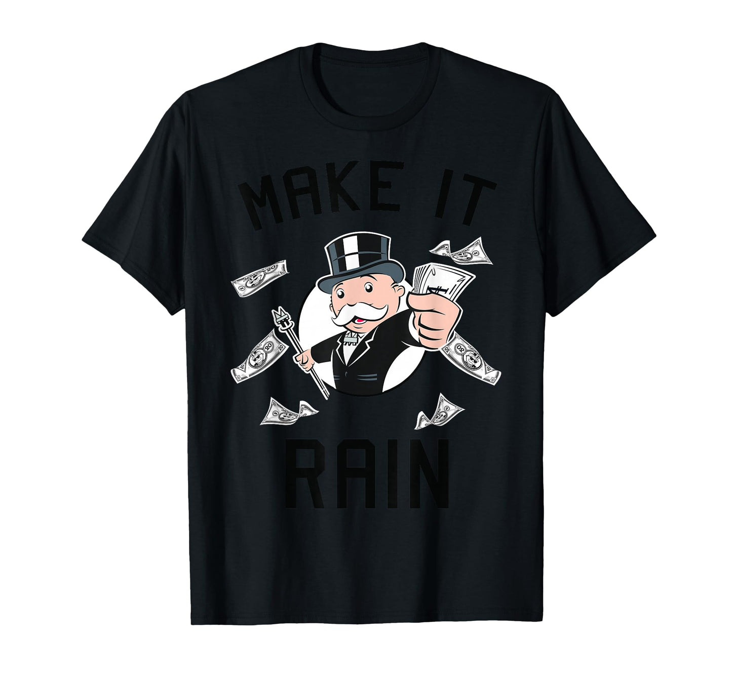 Monopoly Man Make It Rain Vintage Logo T-Shirt