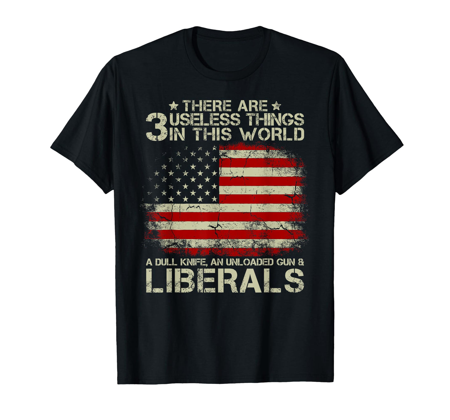 Vintage USA Flag There Are 3 Useless Things In This World Women Men T-Shirt