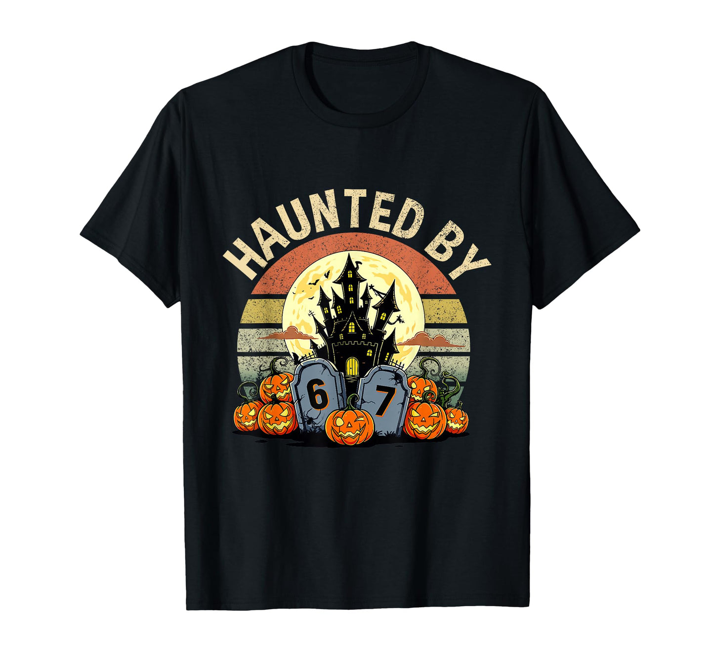 Six Seven Gen Alpha Z Halloween 6767 Funny Haunted by 67 T-Shirt