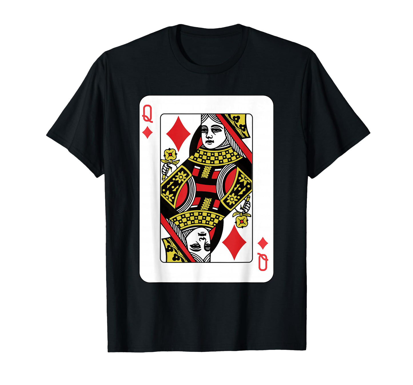 Queen of Diamonds Playing Card Poker T-Shirt