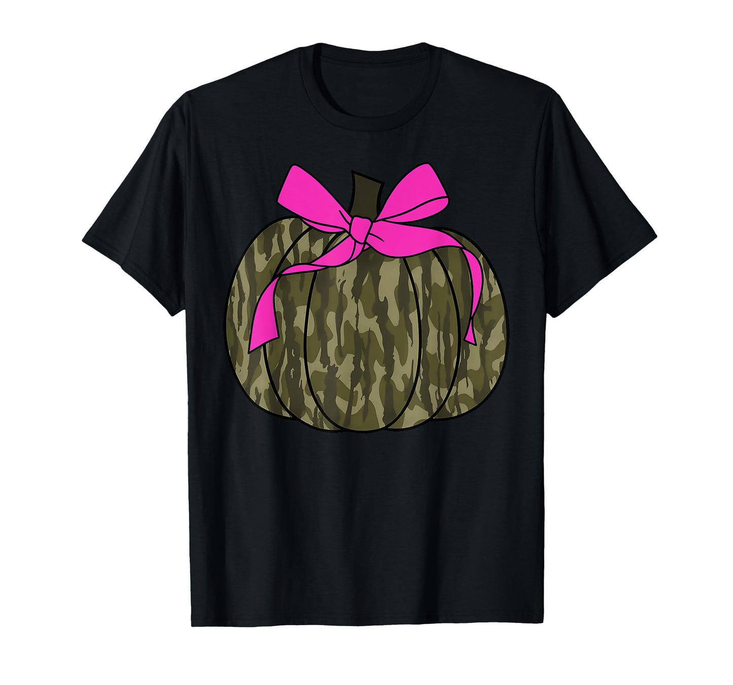 Camo Pumpkin Halloween Costume Coquette Bow Men Women Kids T-Shirt
