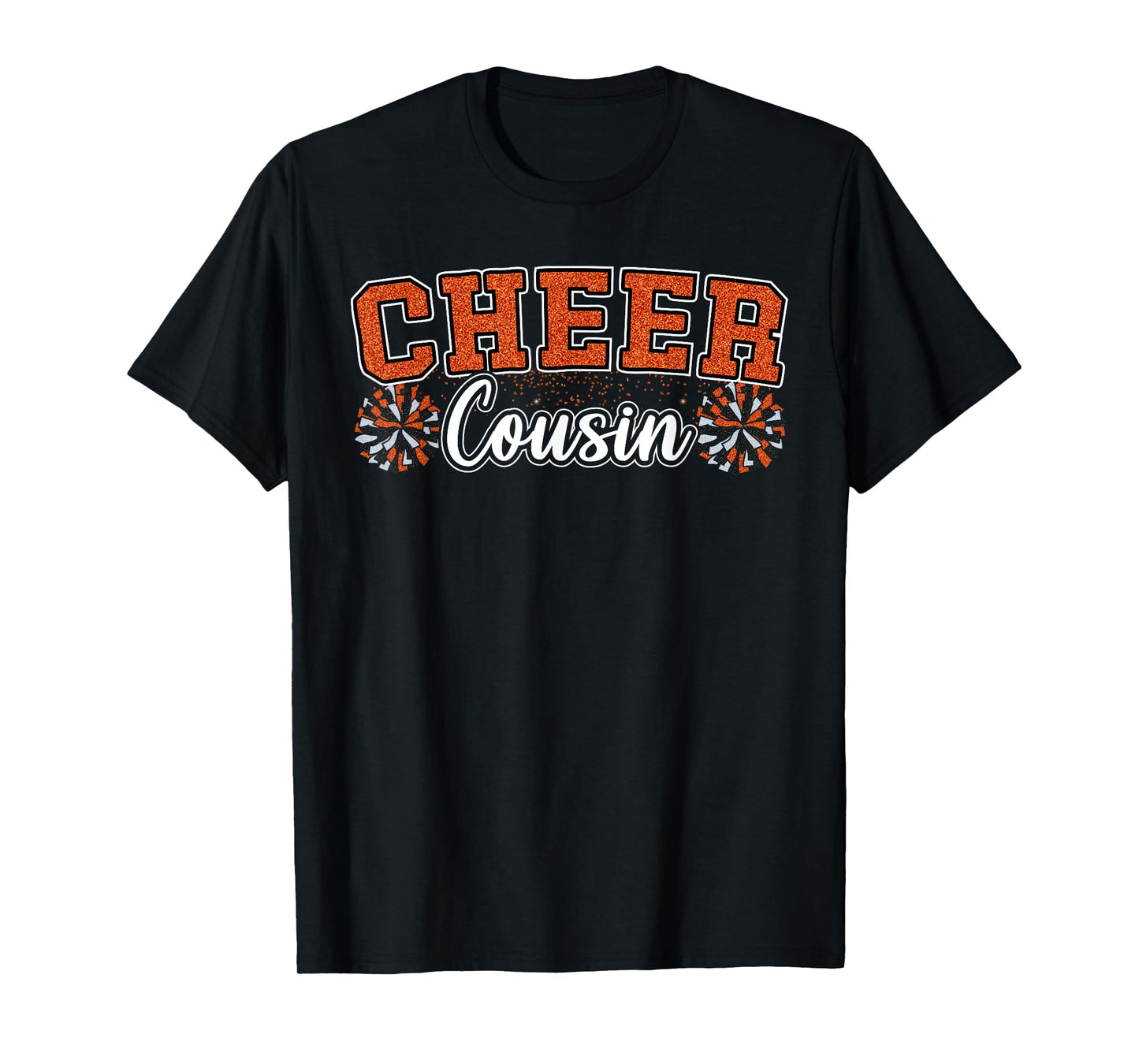 Orange Cheer Cousin My Favorite Cheerleader Calls Me Cousin T-Shirt