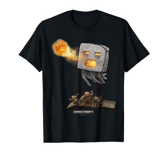 A Minecraft Movie Piglins & Ghast Attacking T-Shirt