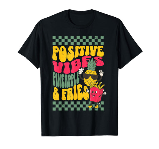 Groovy Positive Vibes Pineapple & Fries Transfer Day IVF T-Shirt