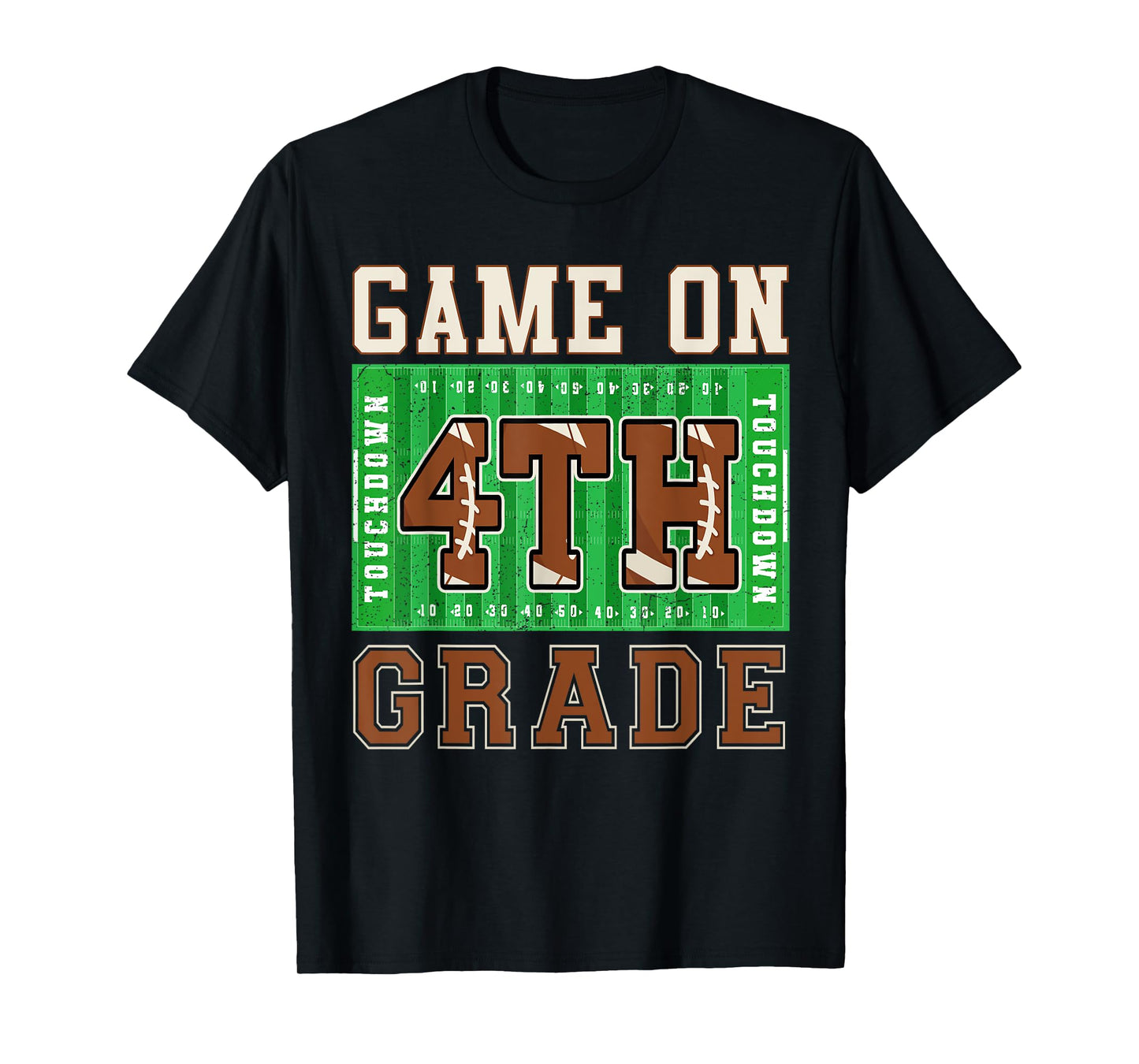 4th Grade Boys Kids Football Back to School Fourth Grade T-Shirt