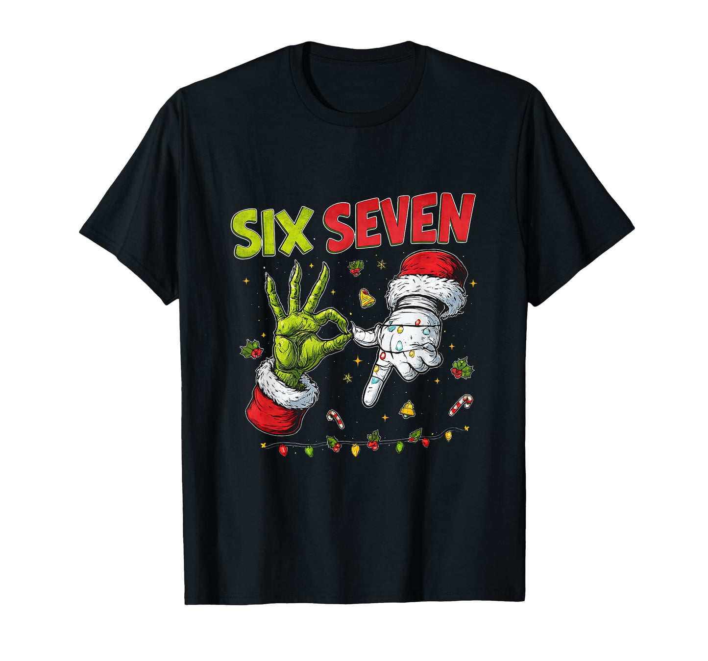 Funny Mean Guy Christmas Viral 6 7 Trending Six Seven Meme T-Shirt