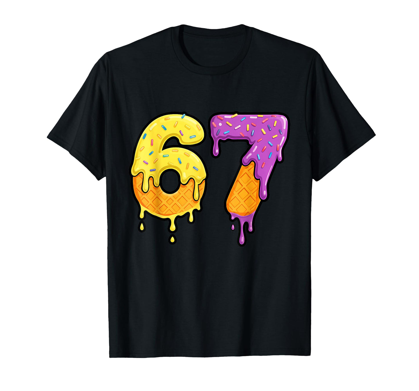 Mason 67 Ice Cream Drip Meme Six Seven Funny T-Shirt