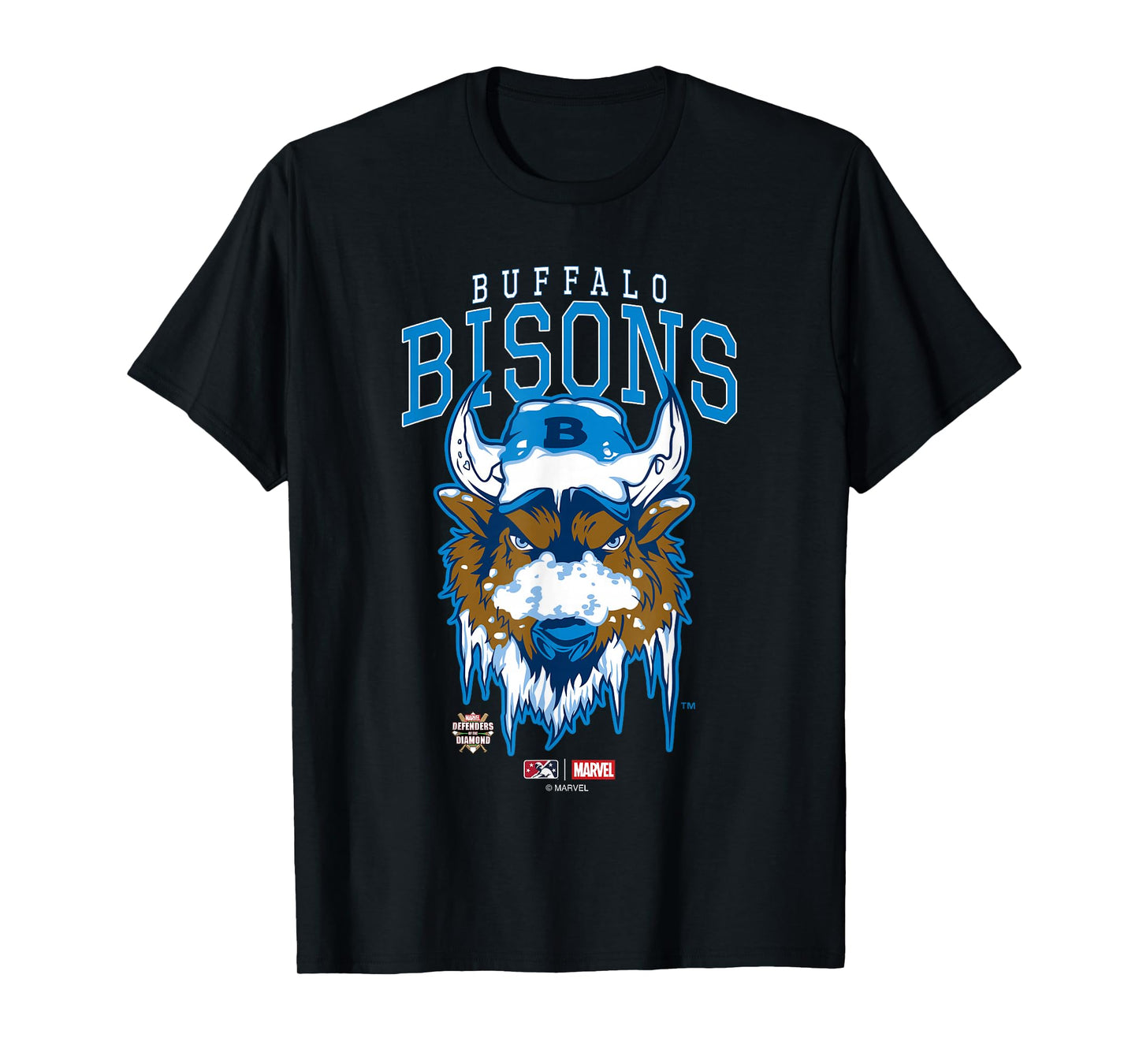 Marvel x MiLB Buffalo Bisons Defenders Big Chest Logo T-Shirt