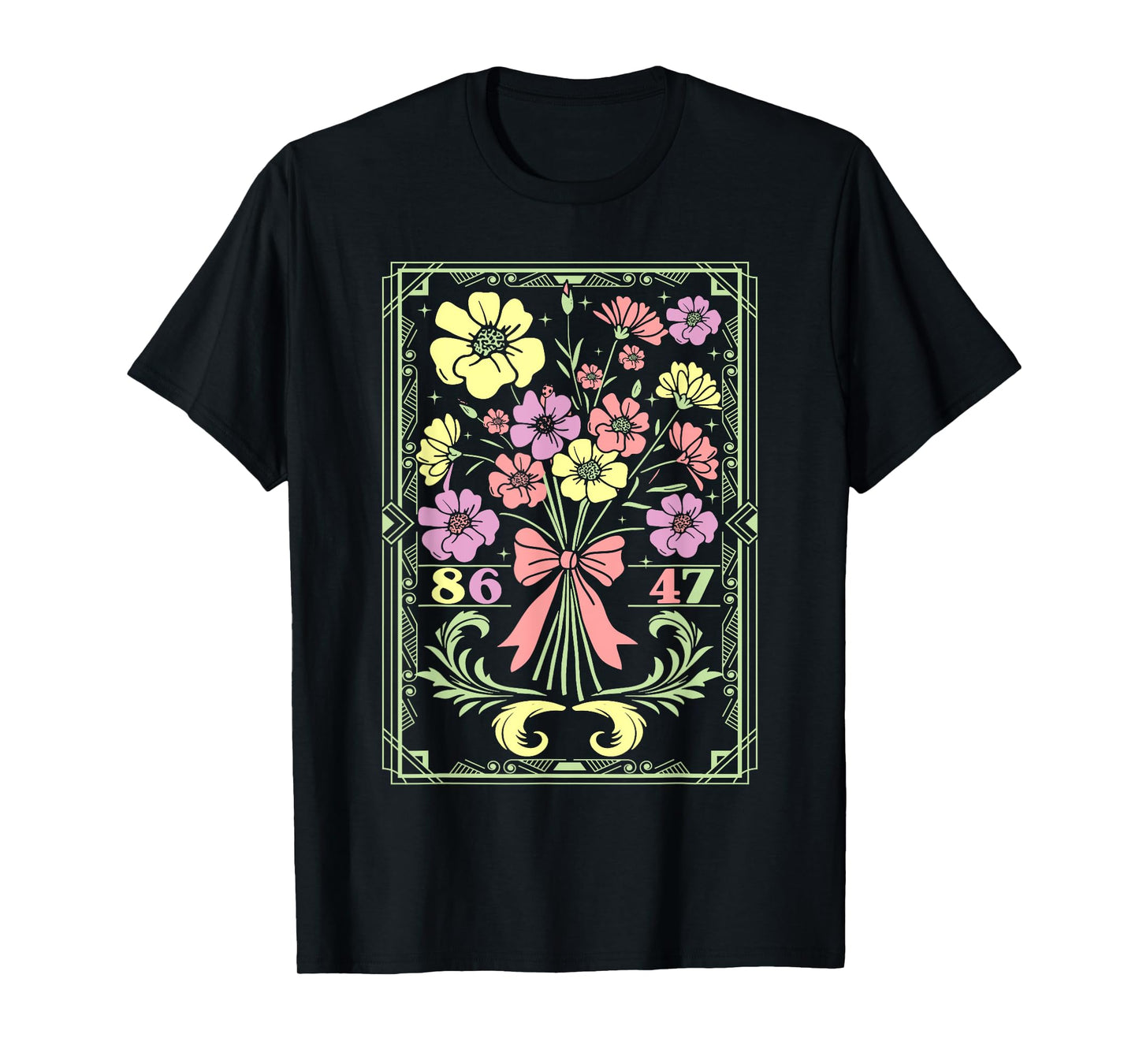 Vintage 86 47 Anti-Trump Flower President T-Shirt