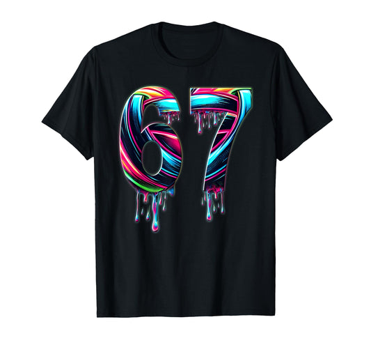 67 Six Seven 6 7 Meme Design Funny 6 7 T-Shirt
