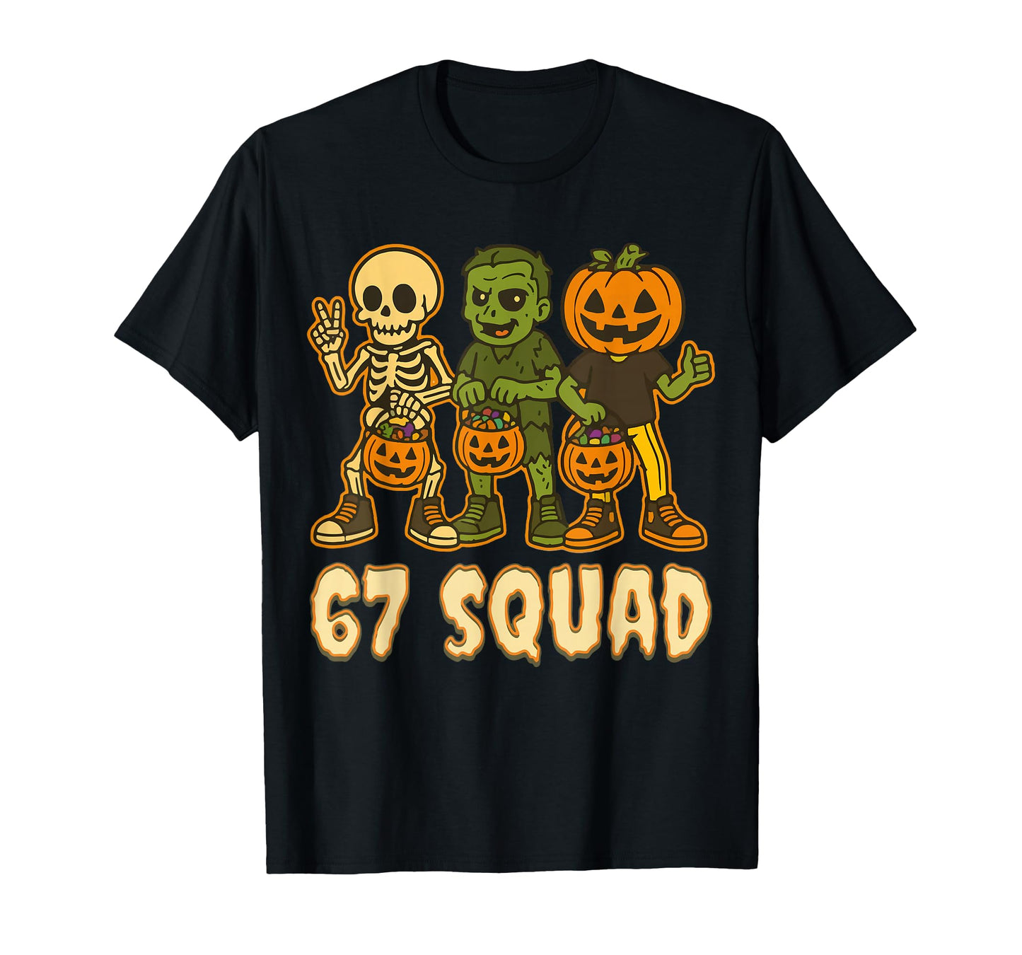 Haunted by 67 – Funny Ghost Squad Halloween Costume T-Shirt