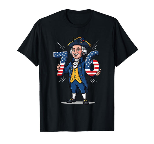 6-7 7-6 George Washington Six Seven Meme Gen Alpha Slang T-Shirt