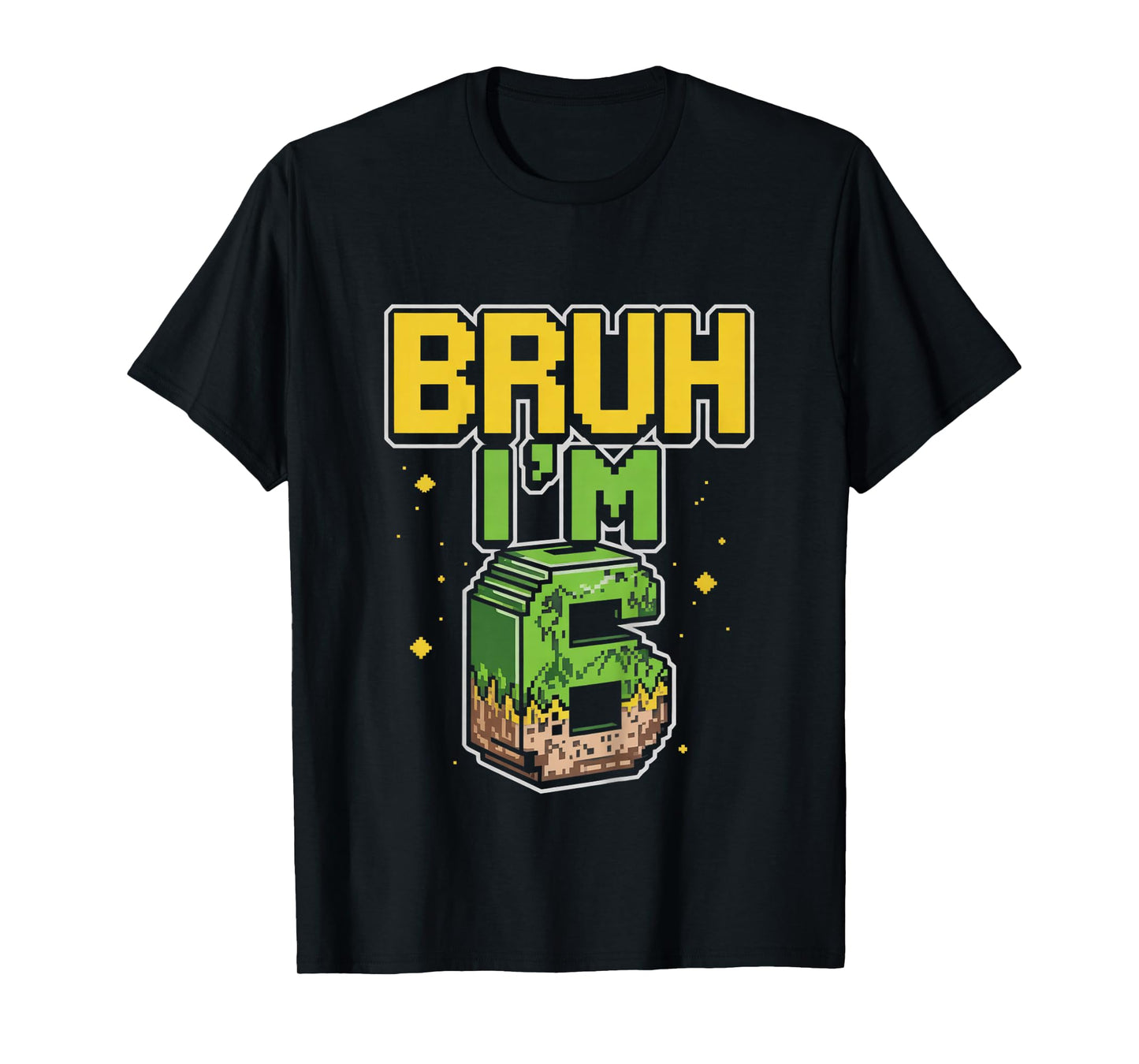 Kids Bruh it' s my birthday Boys Kids Funny Pixel Video Games T-Shirt