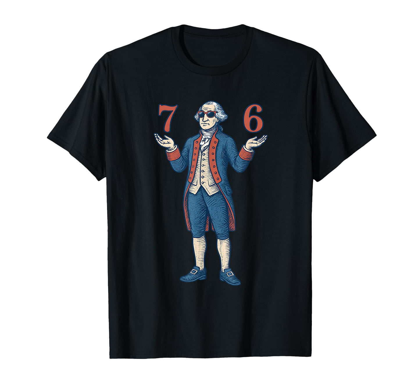 67 George Washington 7 6 Meme Six Seven 6-7 4th of July T-Shirt