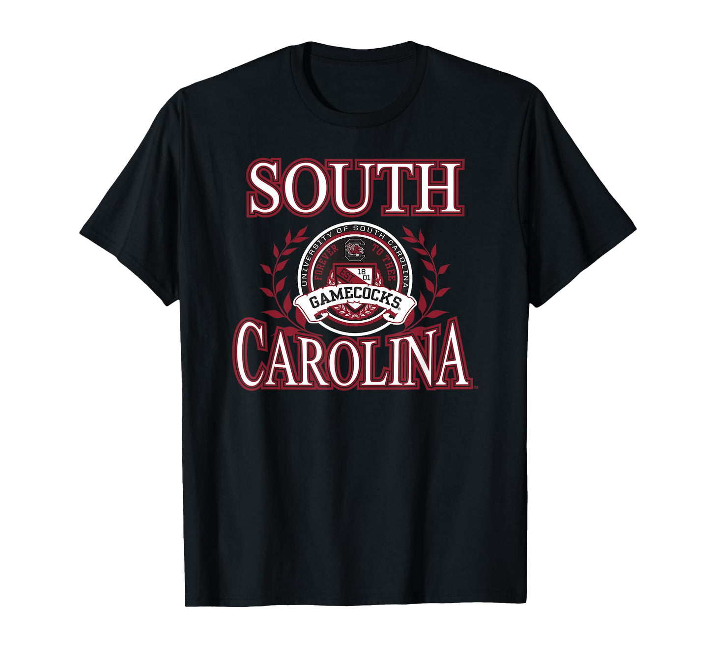 South Carolina Gamecocks Laurels Black Officially Licensed T-Shirt
