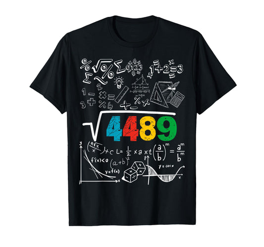 67 Meme Square Root 4489 Slang Six Seven Math Teacher T-Shirt