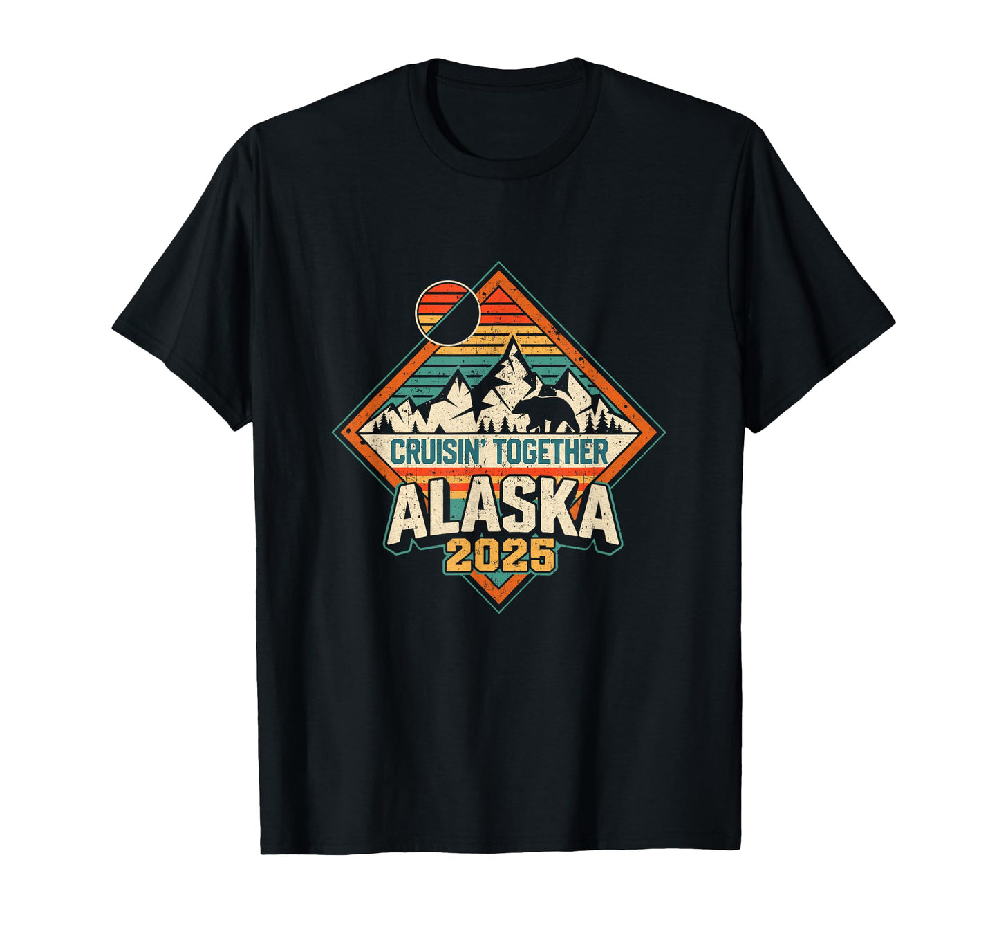 Retro Alaska Cruise 2025 Cruisin Together Vacation Family T-Shirt