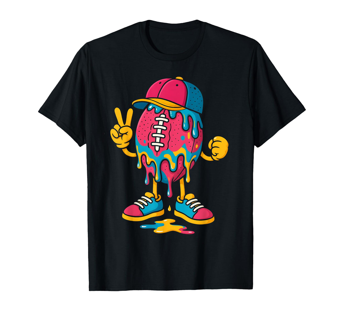 Football Drip Boys Football Ice Cream Youth Game Day T-Shirt