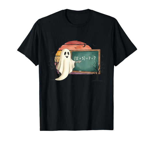 67 Teacher Halloween Ghost Six Seven Meme Brainrot Math Joke T-Shirt