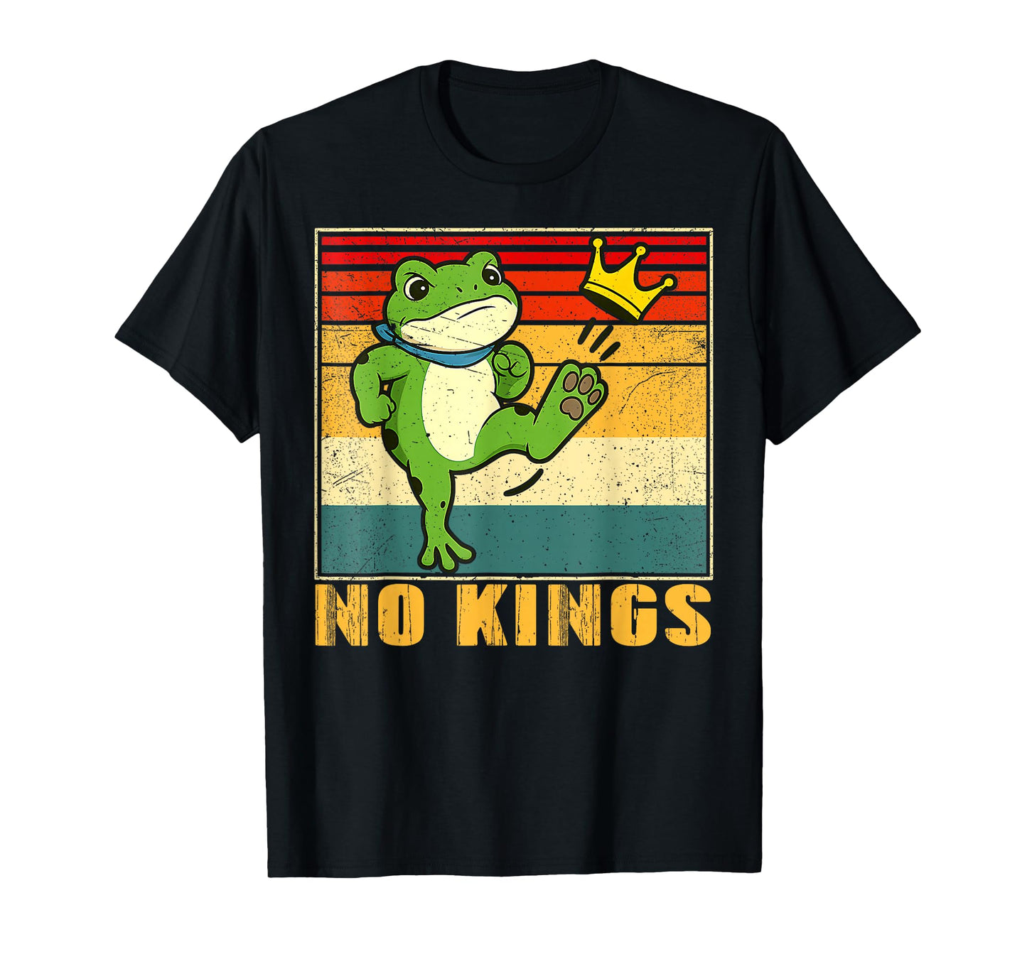 No Kings Veterans Shirts Men Patriotic America Flag No Kings T-Shirt