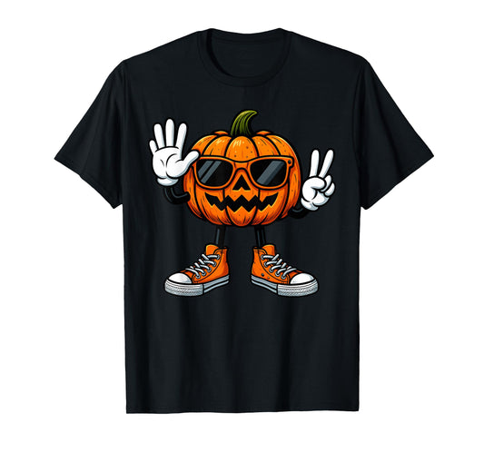 67 Halloween Pumpkin Funny Brainrot Meme Kids Six Seven Boys T-Shirt