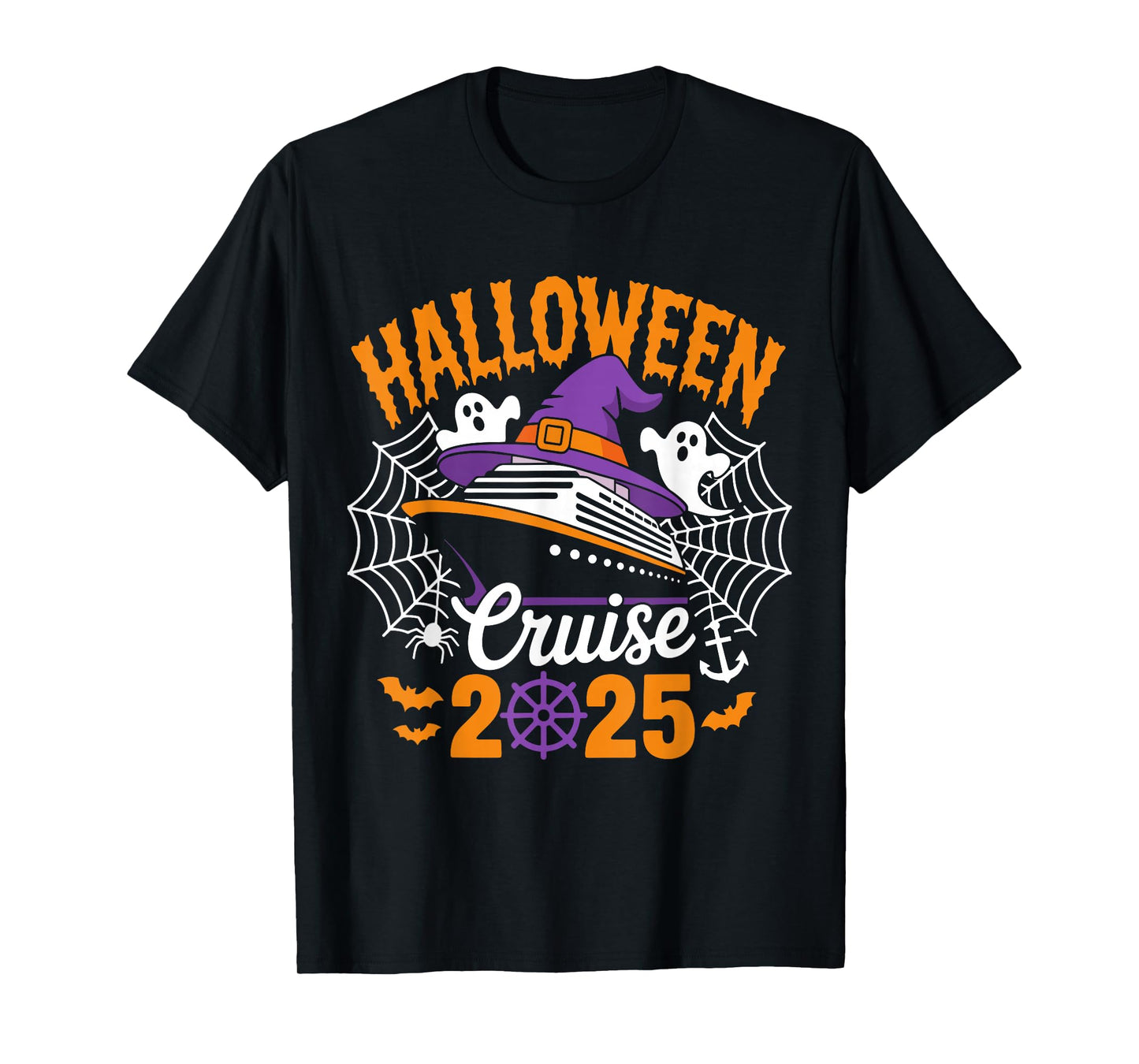 Retro Halloween Cruise 2025 Matching Family Halloween Trip T-Shirt