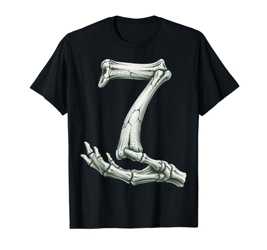 6 7 Halloween Skeleton Funny 67 Meme Gen Alpha Six Seven 7 T-Shirt