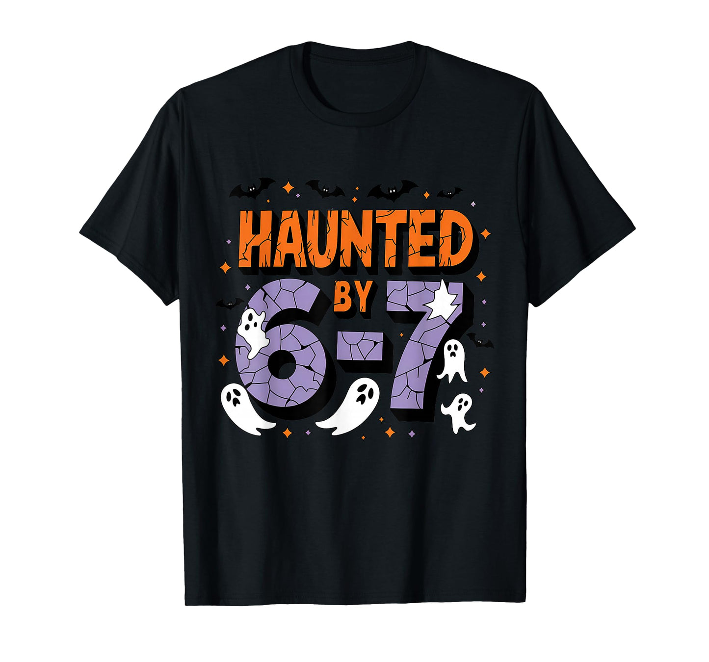 Haunted by 67 Funny Six Seven Meme 6 7 Halloween Costume Kid T-Shirt