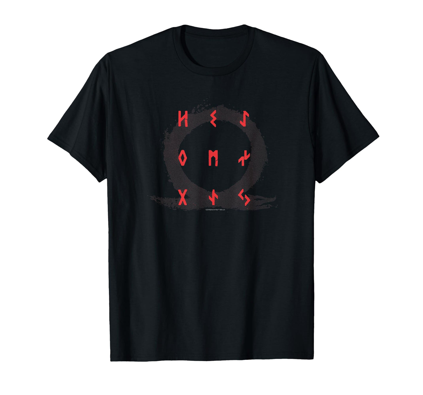 God of War Red Icon with Runes T-shirt T-Shirt