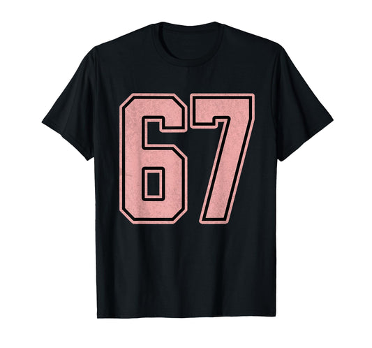 6 7 six Seven Baseball Number 67 Funny Meme tee for Women T-Shirt