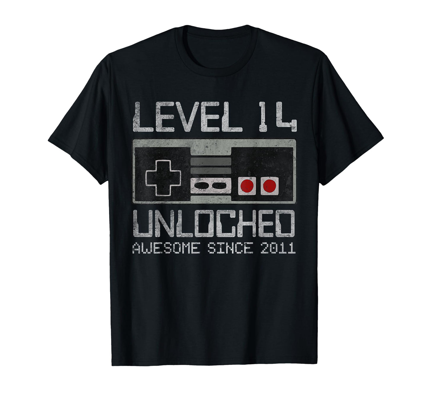 Level 14 Unlocked 14th Birthday 14 Year Old Video Gamer Boy T-Shirt
