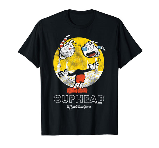 Cuphead with Mugman Head Juggling T-Shirt