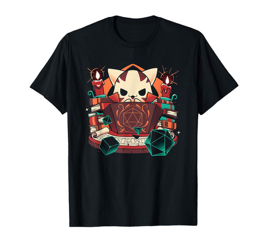 Dungeon and cats Tabletop Gaming Role Player T-Shirt
