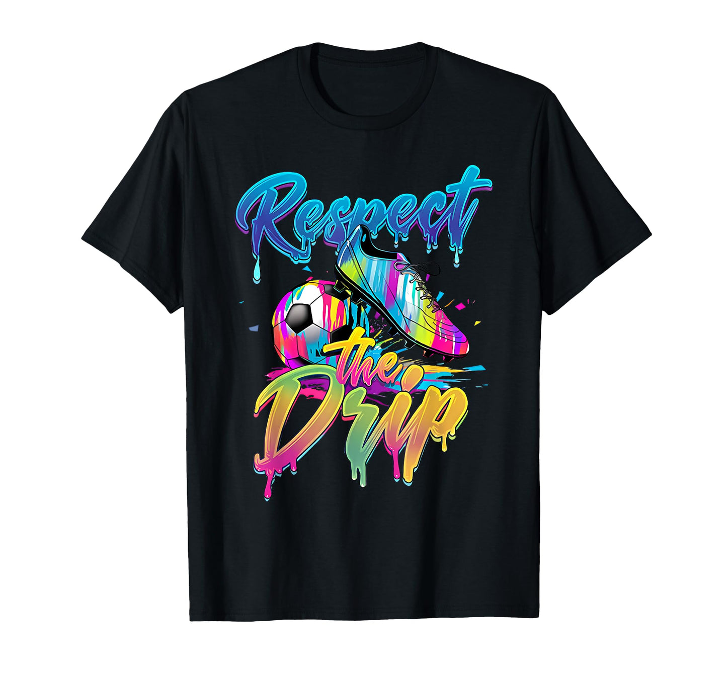 Soccer Drip Boys Ice Cream Drip Youth Respect The Drip T-Shirt
