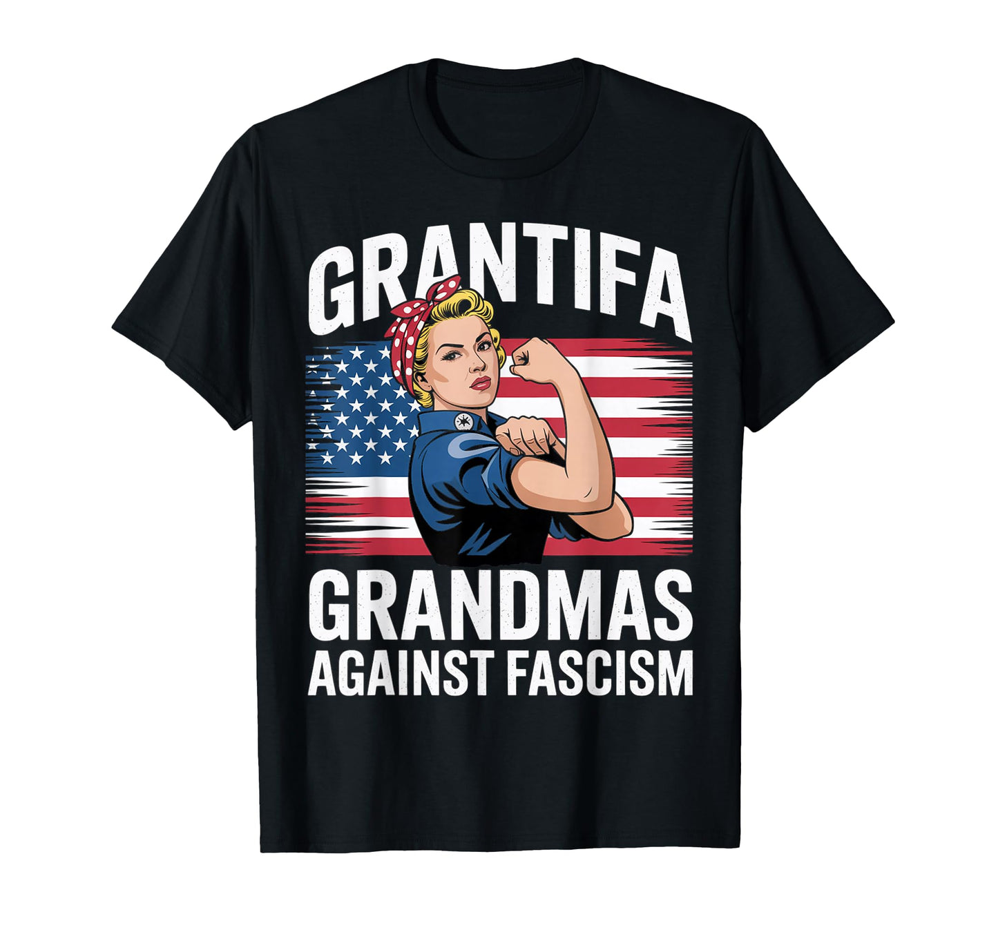 Grantifa Grandmas Against Fascism Flag Resist No Kings 50501 T-Shirt