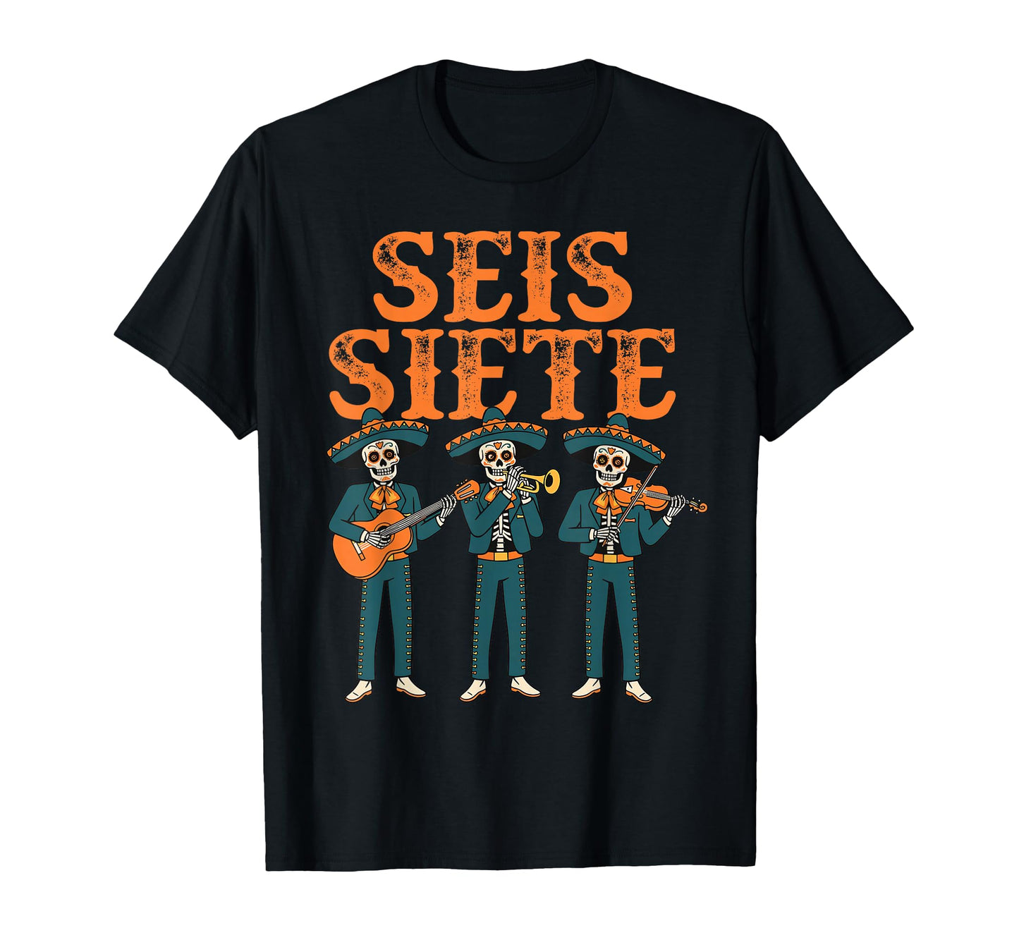 SEIS Siete Shirt Funny Six Seven 67 Meme Mexican T-Shirt