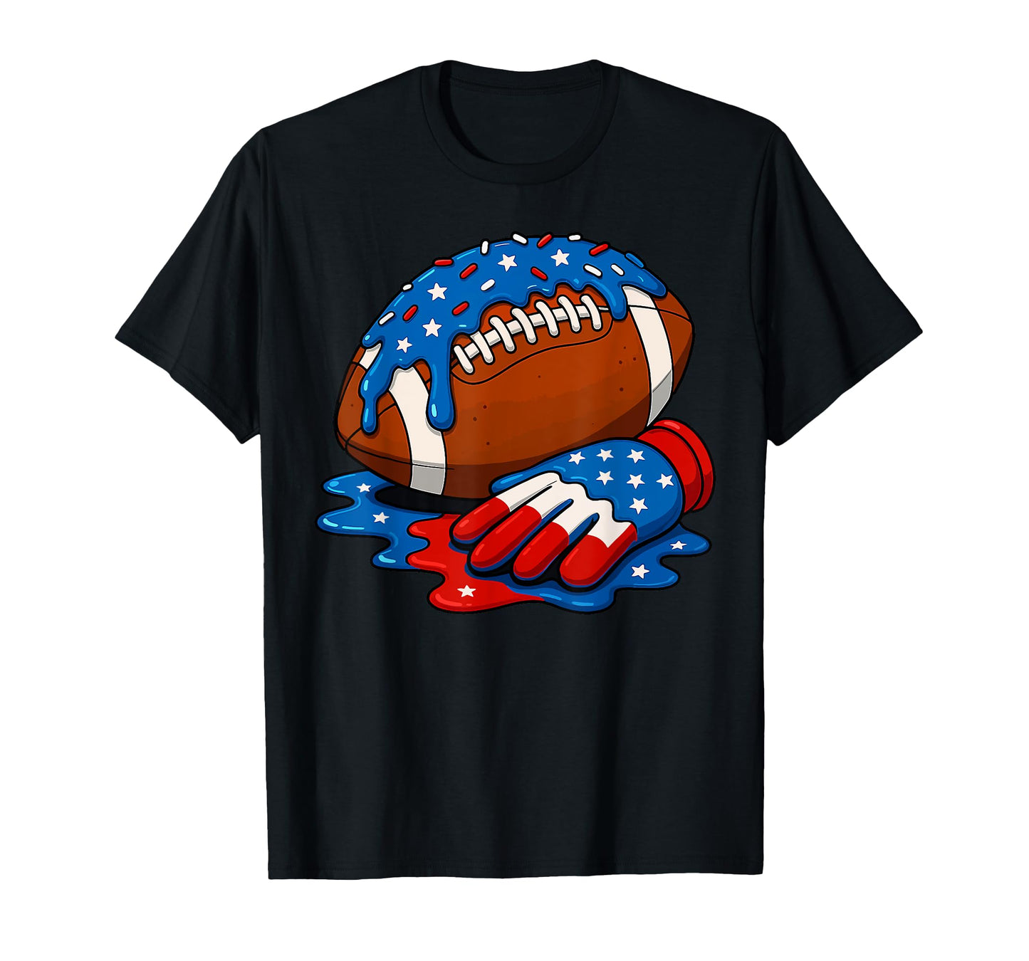 Football Drip Boys Football Ice Cream Sprinkle Respect Drip T-Shirt