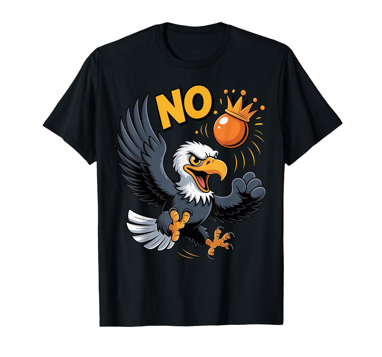 No Kings Protest Sign Patriotic Liberty Art Design T-Shirt