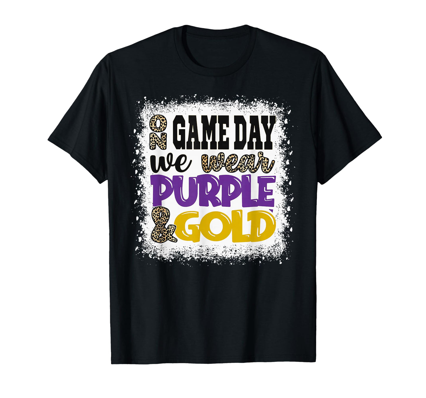 On Gameday Football We Wear Purple and Gold Game Day T-Shirt