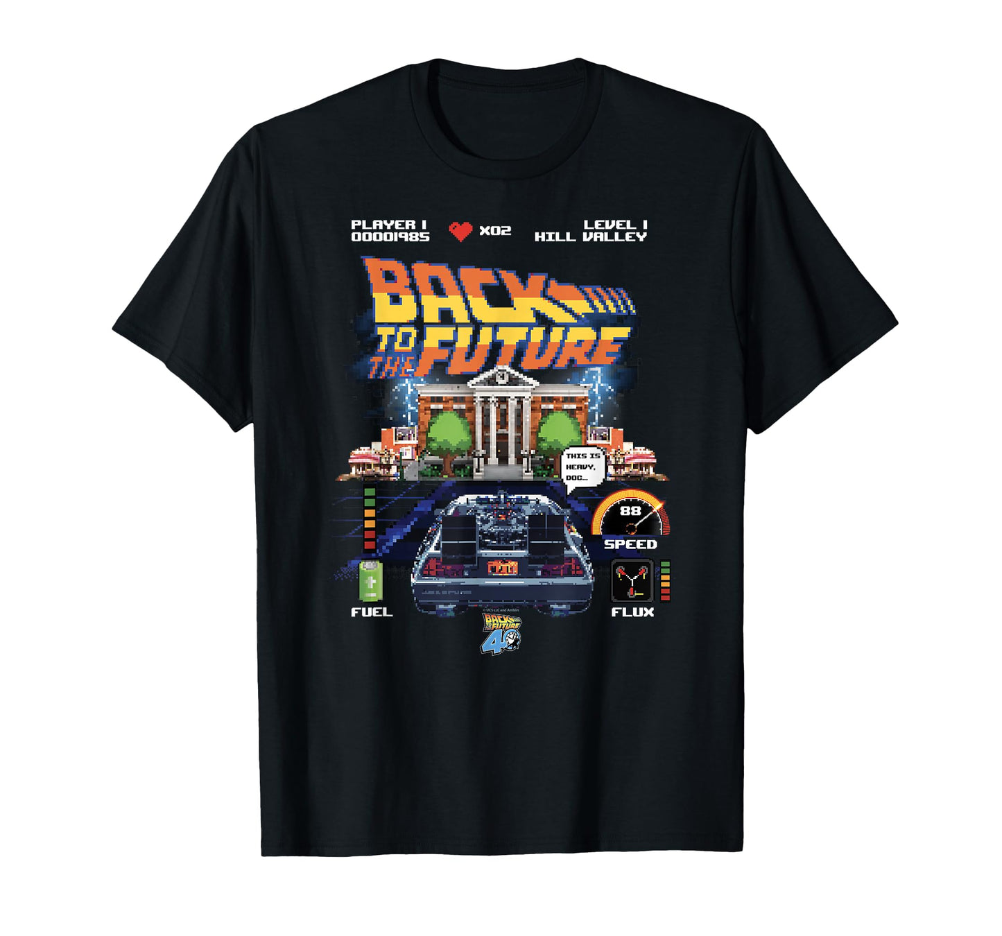 Back To The Future 40th Anniversary Video Game Style T-Shirt