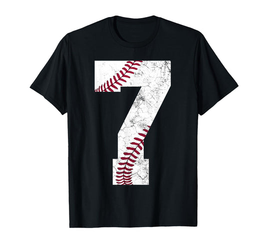 7th Birthday 2018 Baseball Boys Kids Seven 7 Seventh Gift T-Shirt