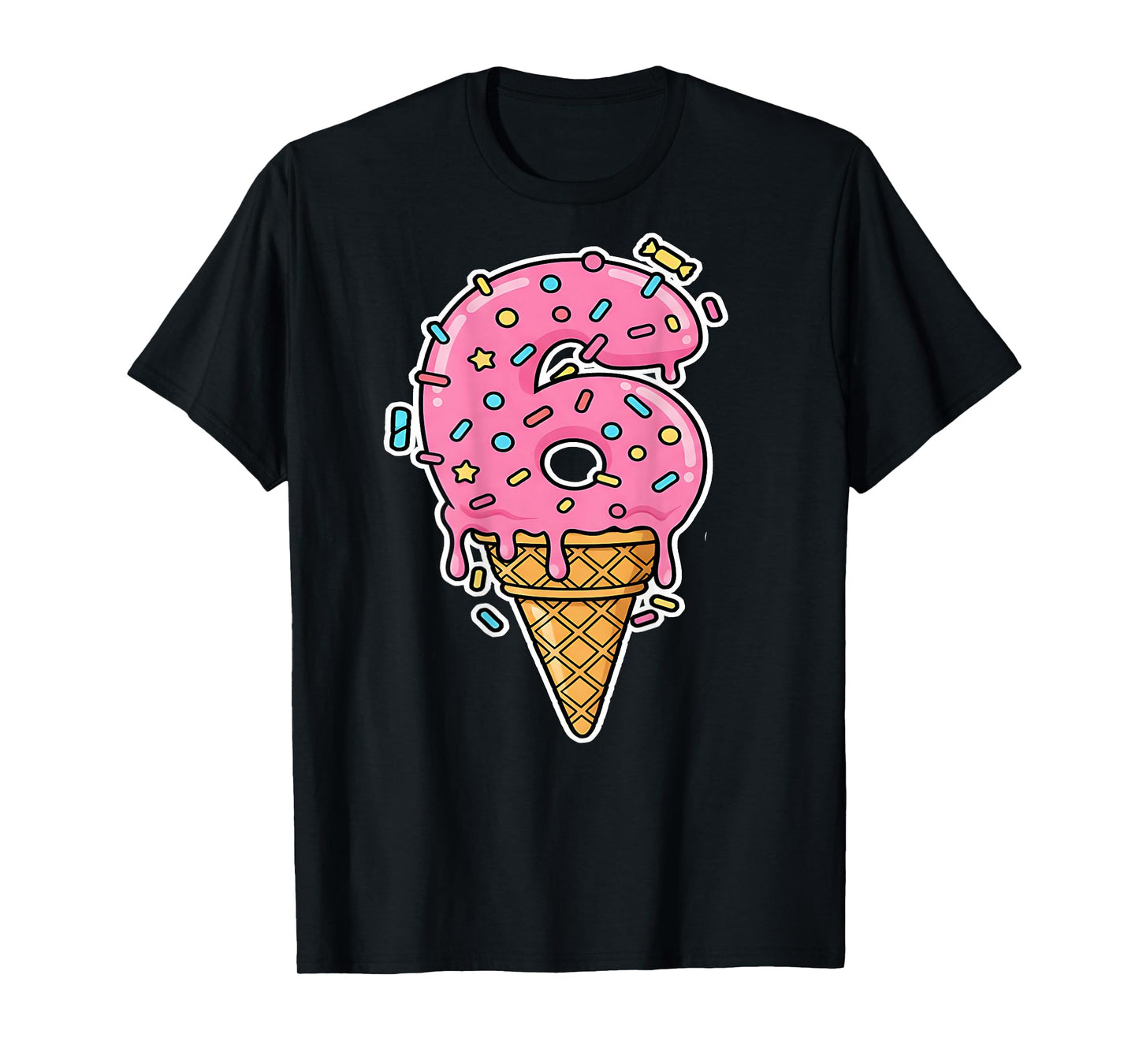 Number 6 Shirt Costume Adult Pink for Women Men Kids Back T-Shirt