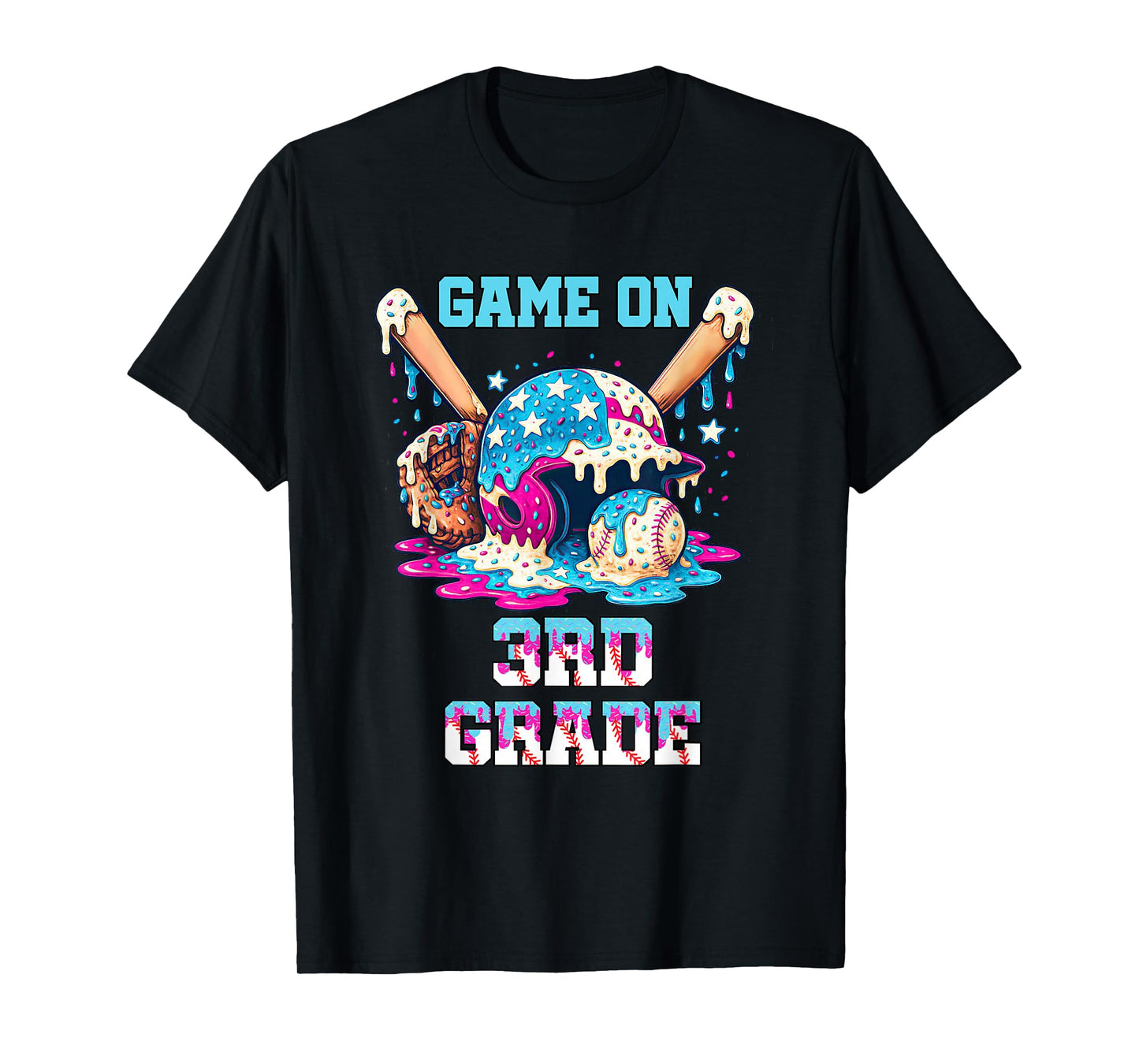 Back To School Game On Third Grade Baseball First Day Boys T-Shirt